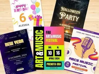 Creo locandine accattivanti per promuovere il tuo evento, spettacolo o serata a tema!