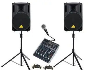 Noleggio Casse 1000W + Mixer 4 Canali con Microfono e cavi